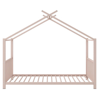 Metal House Platform Bed With Modern Design And Durable Frame