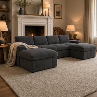 Modular Sectional Sofa, Reversible Set