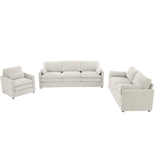 Cozy Upholstered Sofa Set For Living Room