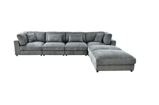 Upholstered Modular Sectional & Custom Configuration And Toss Pillows
