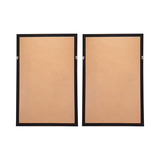 Leaf Shadow Box Wall Decor (Set of 2) - White / Gray