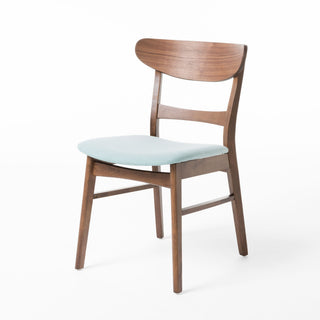 Mid Century Dining Chairs With Cushioned Seats And Wood Frame (Set of 2)