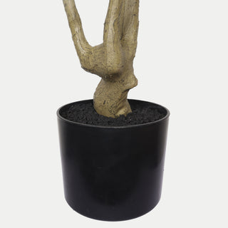 Lifelike Artificial Olive Tree With Plastic Pot For Home Living Room Decor - Green Leaves