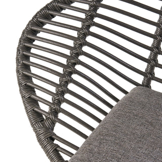 Cordella - Outdoor Woven Wicker Chairs With Cushions, (Set of 2)