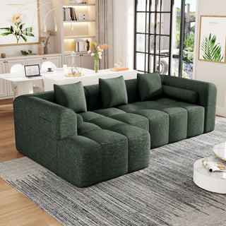 Sectional Free Combined Sofa With 2 Side Pockets