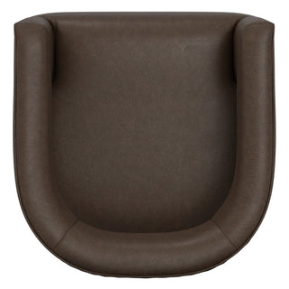 Swivel Accent Chair With Geometric Backrest