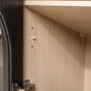 Sideboard Cabinet With 4 Drawers And 4 Arched Glass Doors