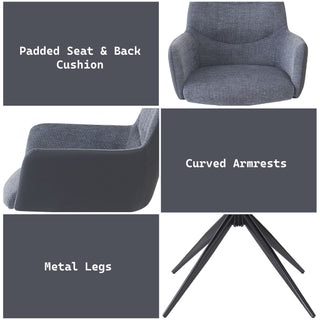 Hester - Arm Chair (Set of 2) - Gray