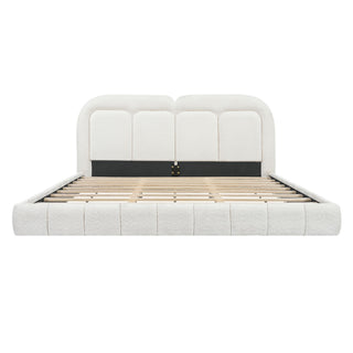 Upholstered Platform Bed With Tufted Headboard