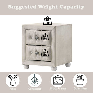 Reggie - Nightstand - Beige