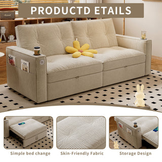 2 In 1 Convertible Sofa Bed For Living Rooms
