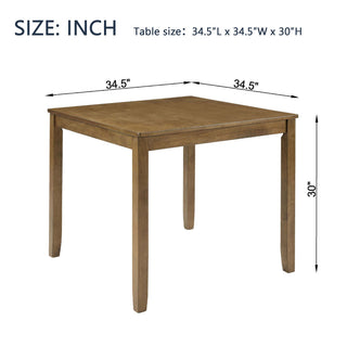 Dining Square 4 Person Table, Only The Table - Oak