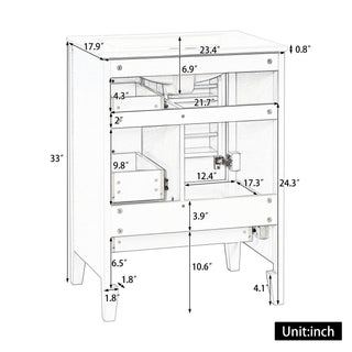 Modern Bathroom Vanity With Sink, Freestanding Cabinet With Drawers And Shelves