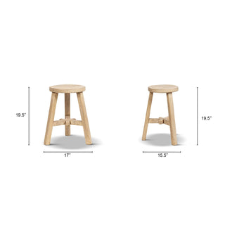 Linden - Round Stool - Light Brown