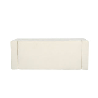 Textured Fabric Ottoman Bench With Hinged Lid