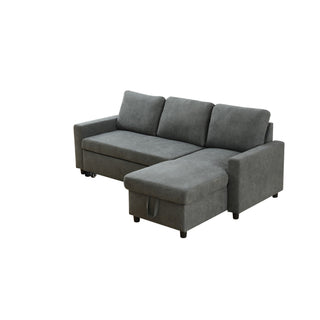 L - Shaped Convertible Sofa Bed With Storage Chaise