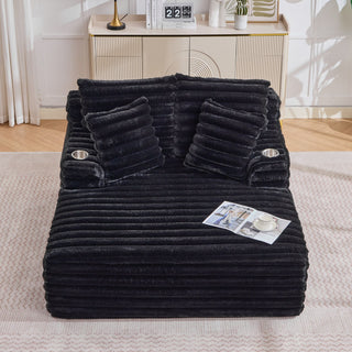Oversized Chaise Lounge Chair Indoor With Pillows For Living Room