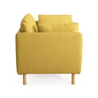 Modern Upholstered Accent Chair With Soft Cushions, Sleek Armrest Design