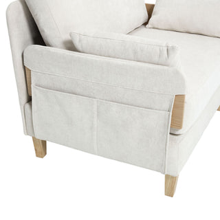 Mid Century Modern Foldable Sofa Bed, 3 In 1 Convertible Sleeper With 3 Pillows