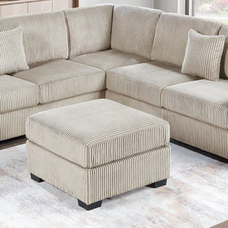 Upholstered L - Shaped 4 Piece Sectional Set With USB, Cocktail Ottoman