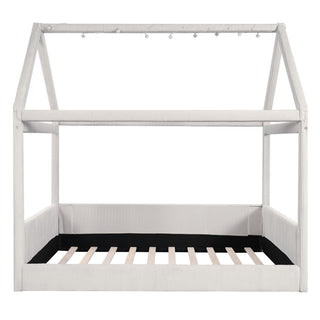 Upholstered House Style Daybed With LED Light Strips