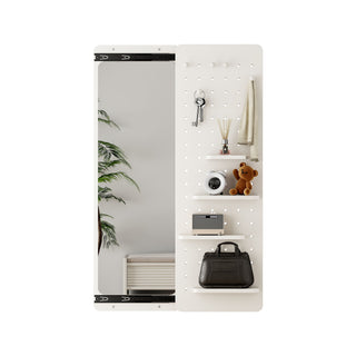Wall Mounted Full Length Mirror With Shelf And Hook
