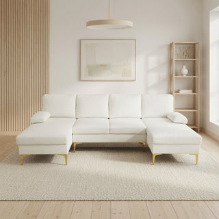 U - Shaped Sectional Sofa With Double Chaise