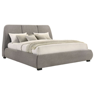Modern Upholstered Platform Bed With Tufted Headboard