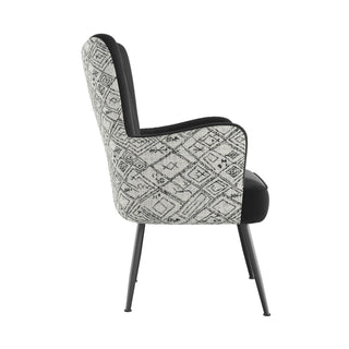 Accent Chair With Unique Print Fabric