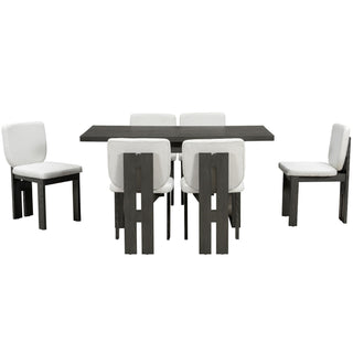 Dining Table Set For 6 With Upholstered Chairs