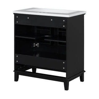 Modern Bathroom Vanity With Sink Combo, Multi Functional Cabinet With Doors And Drawer