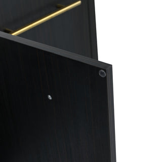 Modern Wall Mounted Bathroom Vanity With Left Sink And Storage Rack