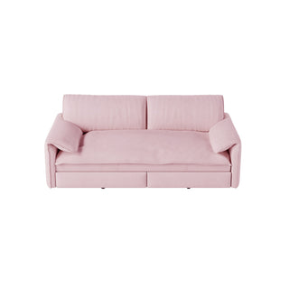 Pull Out 3 In 1 Convertible Sleeper Sofa With Side Storage, Multi Functional