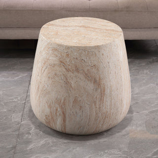 Drum Accent Coffee Table - Beige / Yellow
