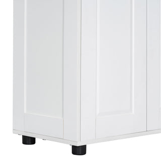 Storage Cabinet With Adjustable Shelves, 2 Doors, Rectangle Design For Bathroom
