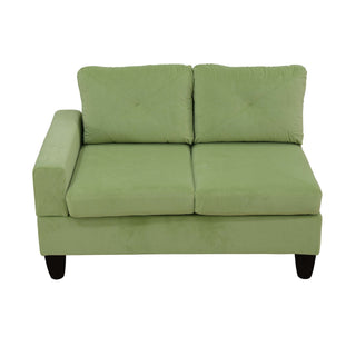 Modular L - Shaped Sectional Sofa, 6 Seater, 4 Piece Couch With Chaise - Green