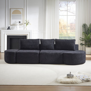 V - Shaped Modular Sofa Set With 3 Pillow