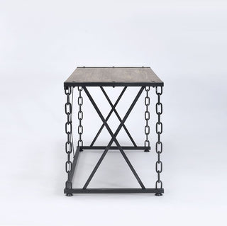 Jodie - Console Table - Rustic Oak / Antique Black