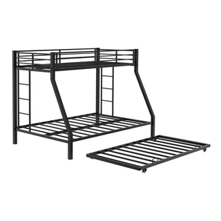 Bunk Bed For Kids, Convertible Frame With Ladders & Guardrail