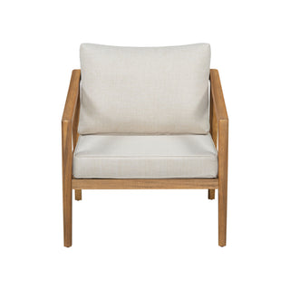 Westin - Outdoor Acacia Wood Club Chair (Set of 2) - Teak / Beige
