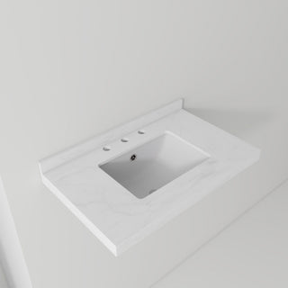 Basin Sink, 0.6" Ultra Thin Profile, Triple Faucet Holes, Sink Only