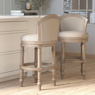 Barrel Back Stool With Swivel