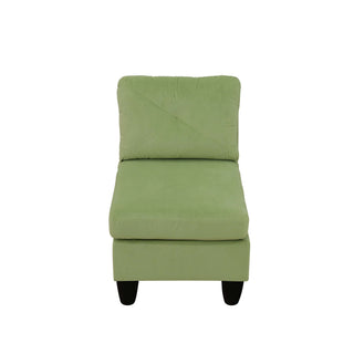 Modular L - Shaped Sectional Sofa, 6 Seater, 4 Piece Couch With Chaise - Green