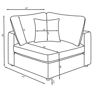 Dulcy - 5 Piece Modular Sectional Sofa - Beige