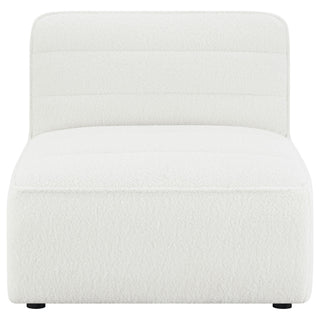 Bonnie - Upholstered Armless Chair With Channel Tufting - Ivory