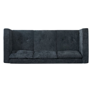 3 Seater Sofa With Square Arms, Tufted Pillow Back For Living Room