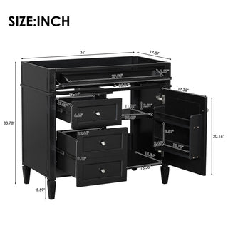 Bathroom Vanity With Top Sink, 2 Drawers And Tip Out Drawer