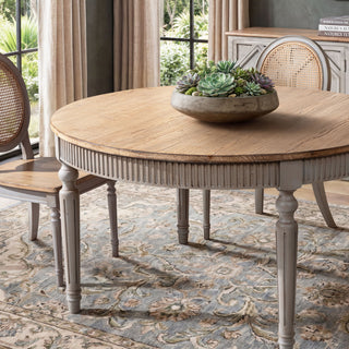 Colette - Round Dining Table - Blue / Gray