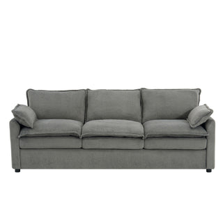 Modern 3 Seater Sofa With Side Storage Pockets For Living Room