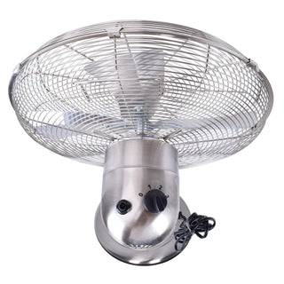 Stand Fan, 4 Blades, Rotary Knob Switch, Oscillation Function, Tilting Angle - Chrome